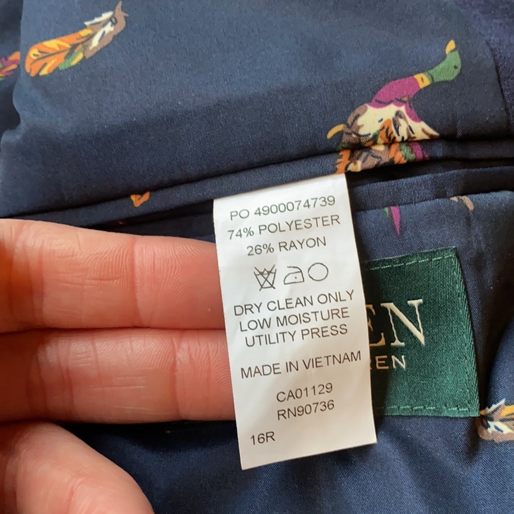 Lauren Ralph Lauren Boys Stretch Navy Chino Blazer - Picture 4 of 5